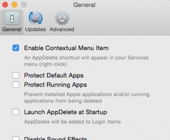 Настройки AppDelete: вкладка General
