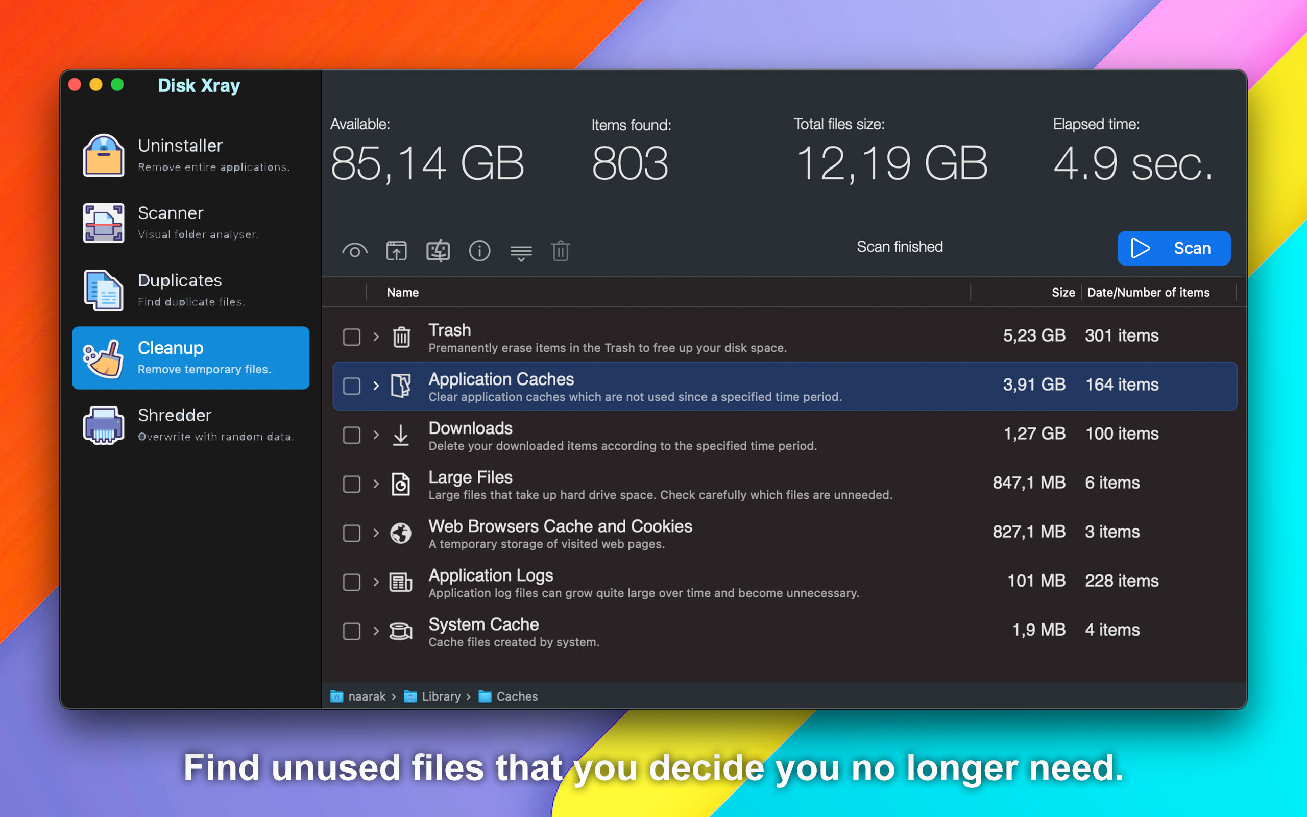 Модуль Disk Cleaner в Disk Xray