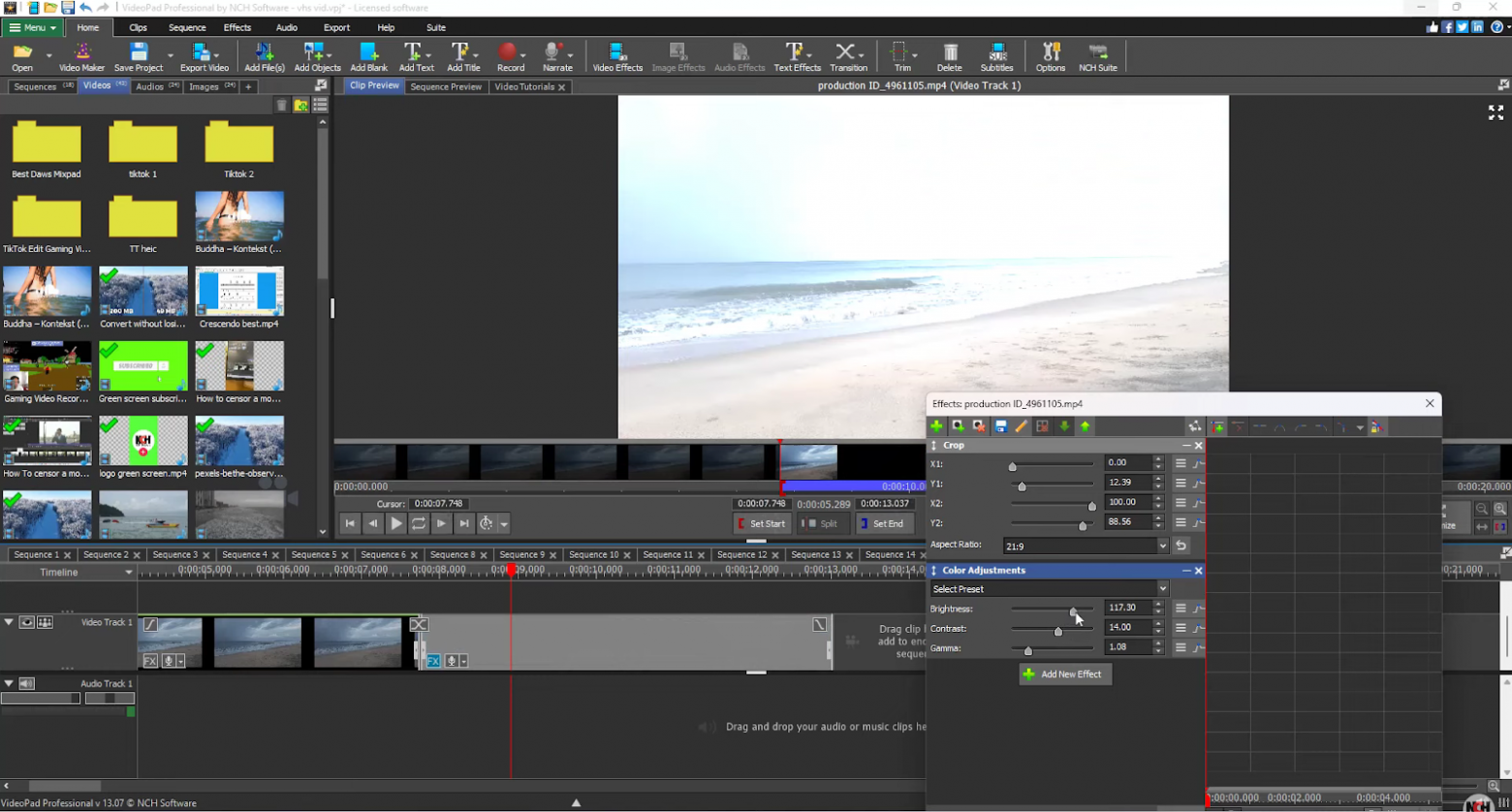 Интерфейс онлайн-монтажа