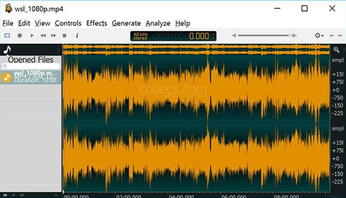 Интерфейс Ocenaudio