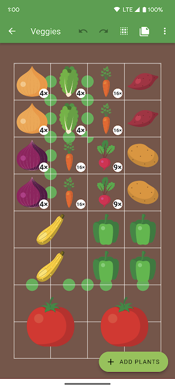 Интерфейс приложения Planter
