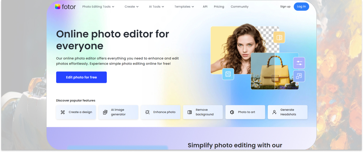 Fotor — скриншот сервиса