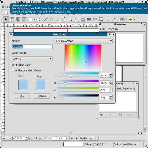 Работа с цветом и spot color в Scribus