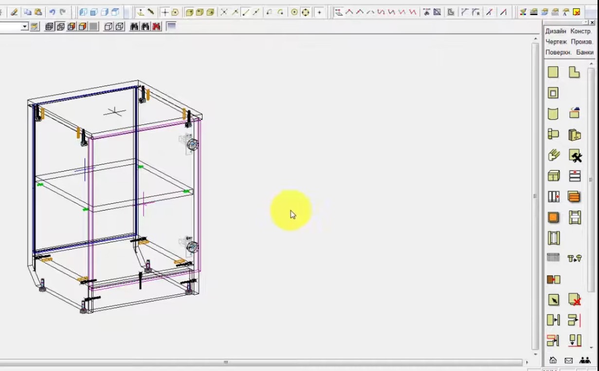 Интерфейс bCAD Мебель