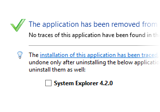 The application has been removed в Full Uninstall