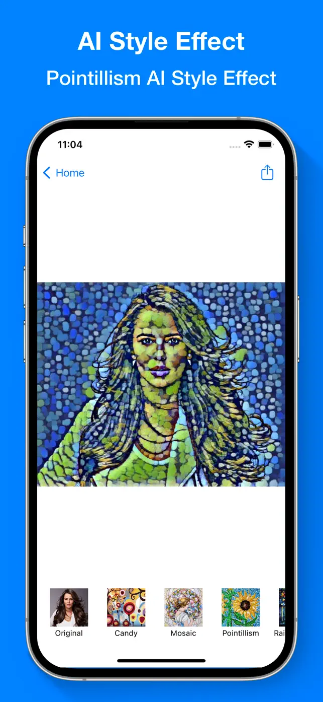 AI Style Effect Pointillism в Magic Retouch