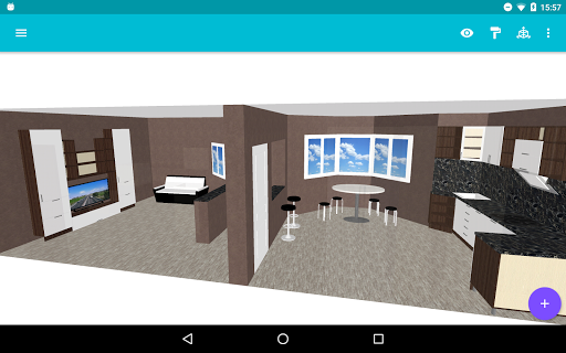 Интерфейс приложения Моя кухня: 3D планировщик