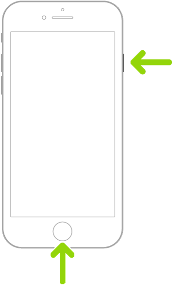 Скриншот на iPhone с Touch ID