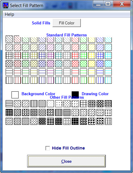 Выбор fill pattern в Home Plan Pro