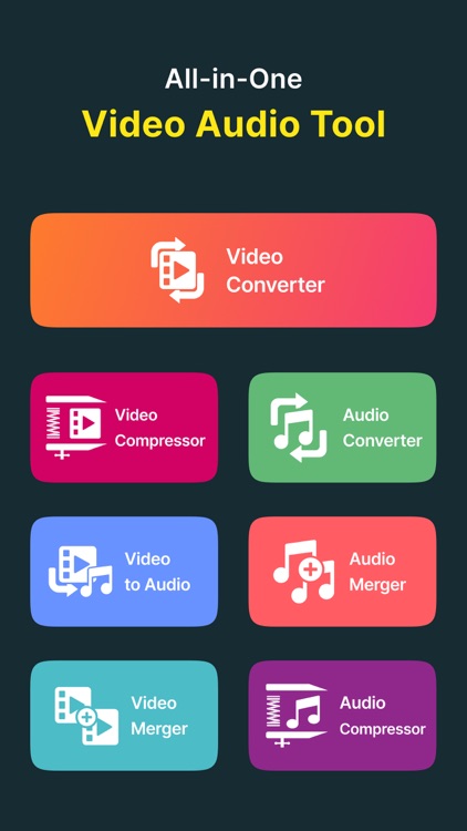 Video Converter, Compressor — мобильный экран конвертации и сжатия