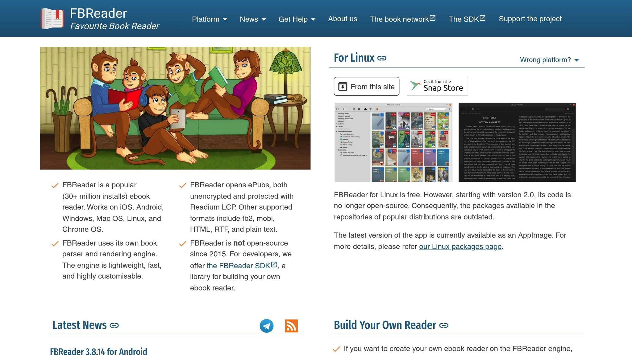 FBReader на macOS: чтение EPUB и FB2