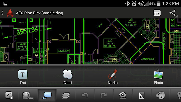 Интерфейс AutoCAD для iPhone и iPad