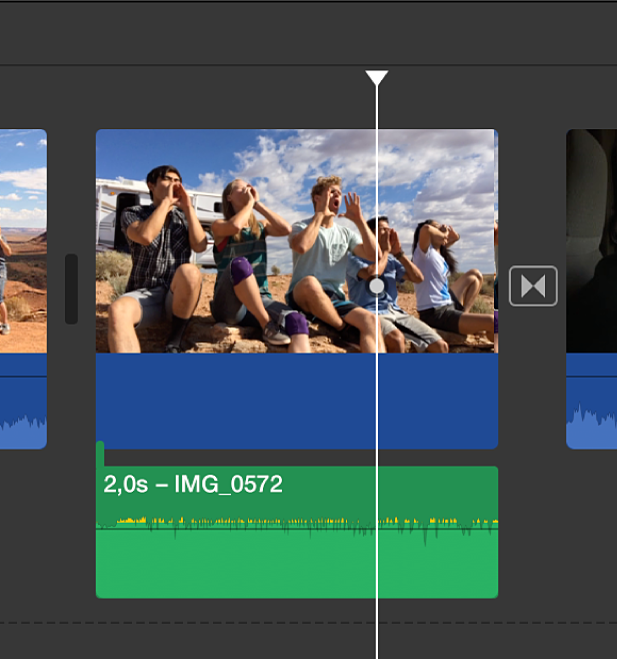 Аудиодорожка в iMovie