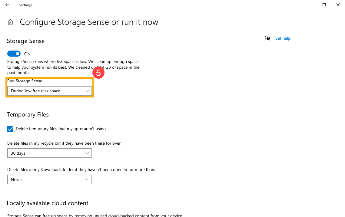 Настройка периодичности и правил автоочистки