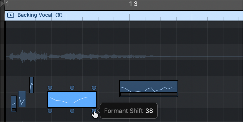 Flex Pitch в Logic Pro для анализа высоты нот