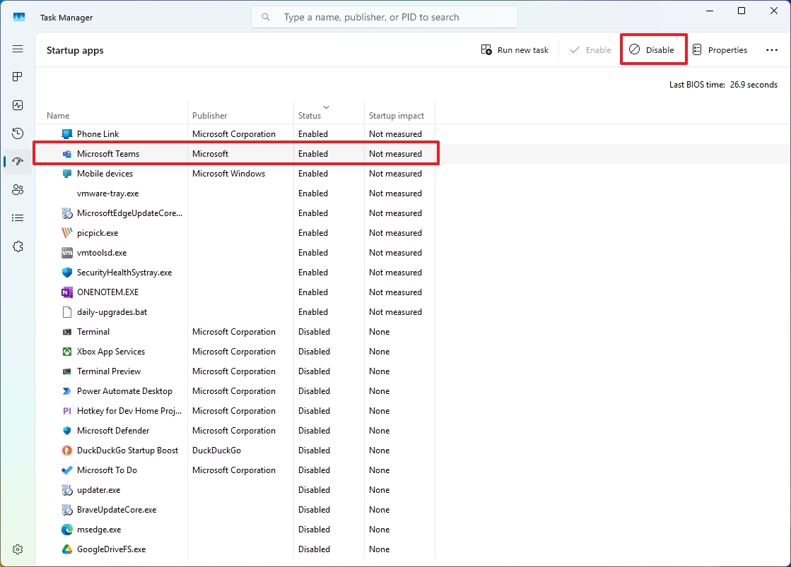 Автозагрузка в Windows 11