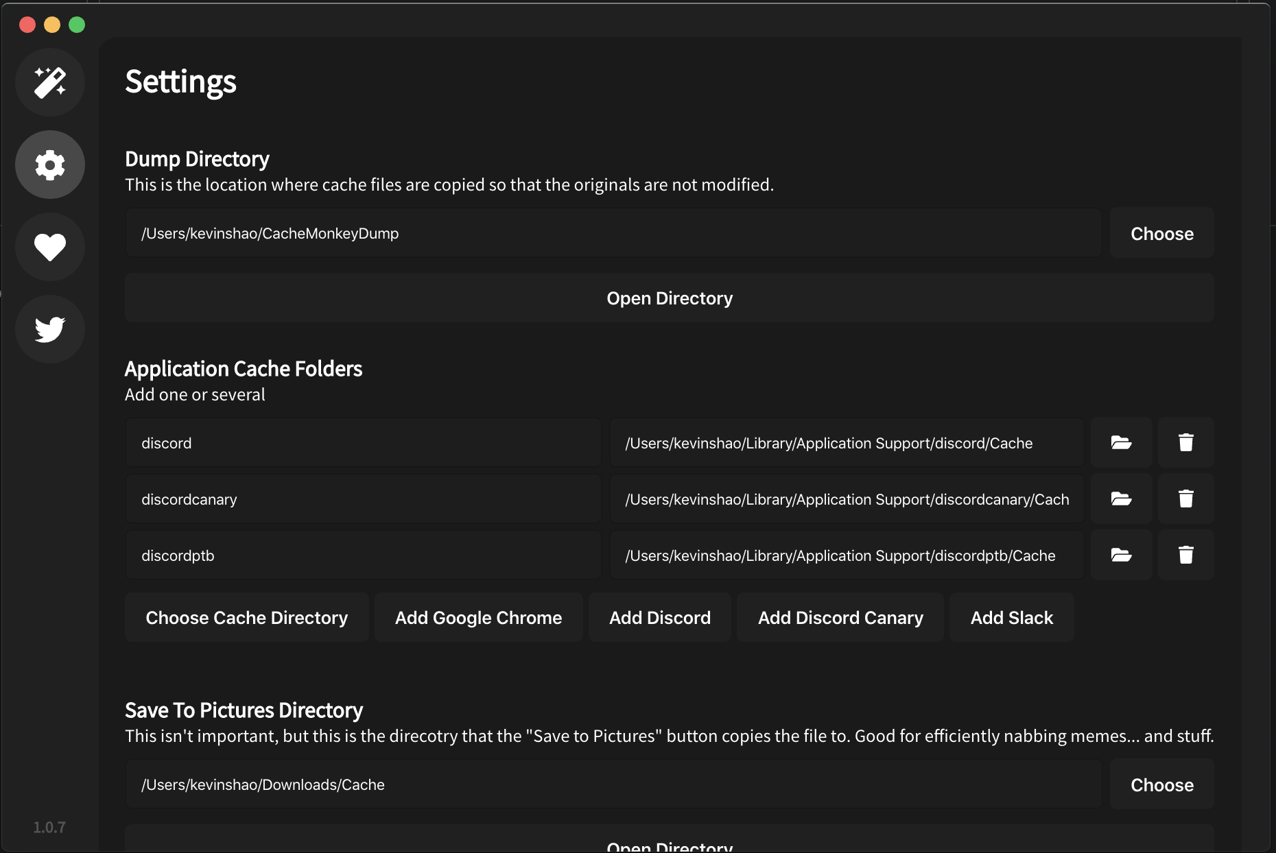 Раздел настроек CacheMonkey