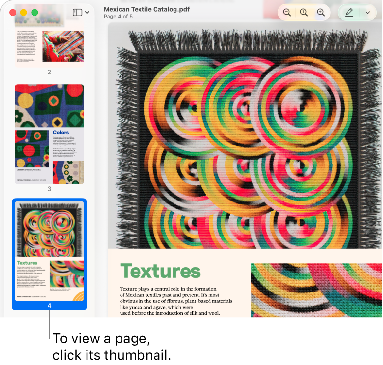 PDF с миниатюрами в Preview на macOS