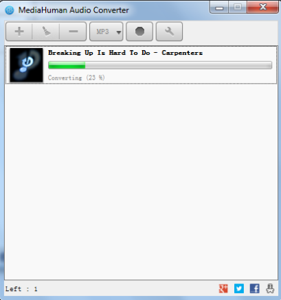 Очередь файлов в MediaHuman Audio Converter