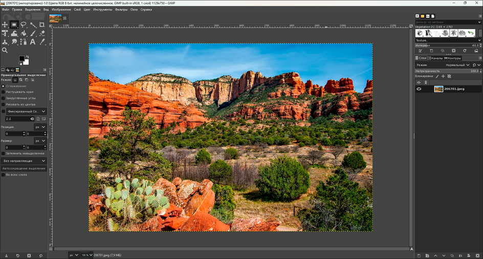 Скриншот GIMP