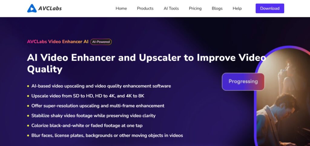 Скриншот AVCLabs Video Enhancer AI