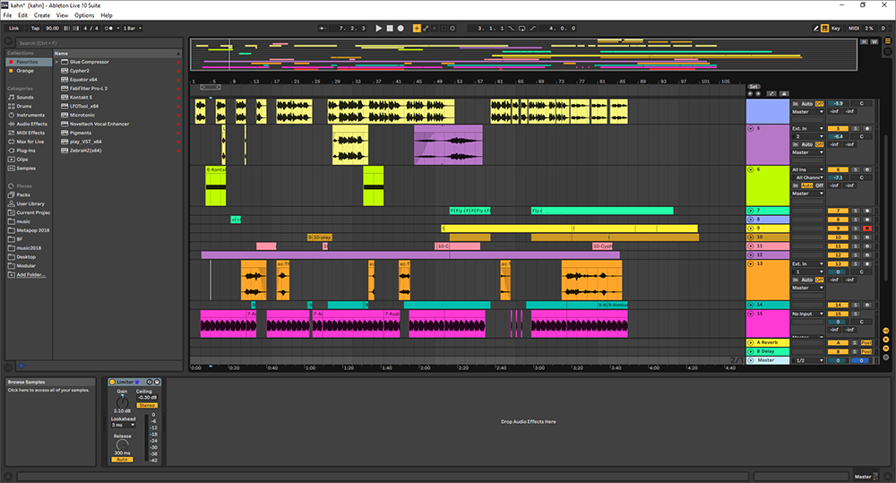 Ableton Live — интерфейс Session View