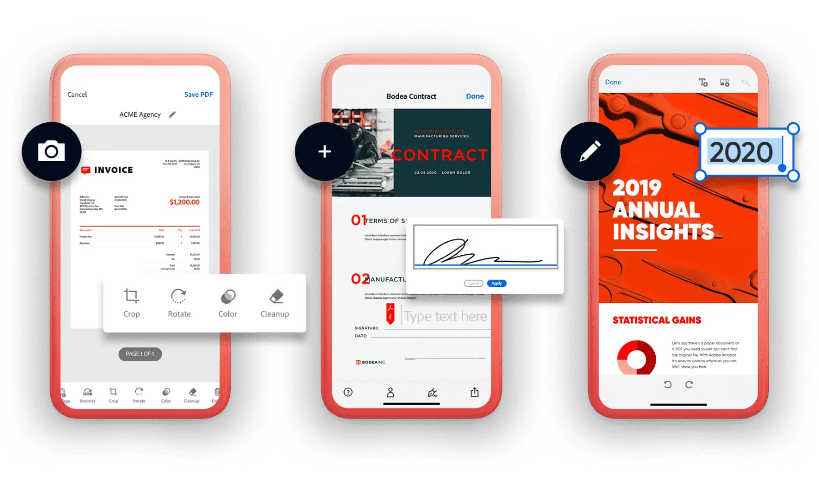 Adobe Acrobat Mobile: управление страницами