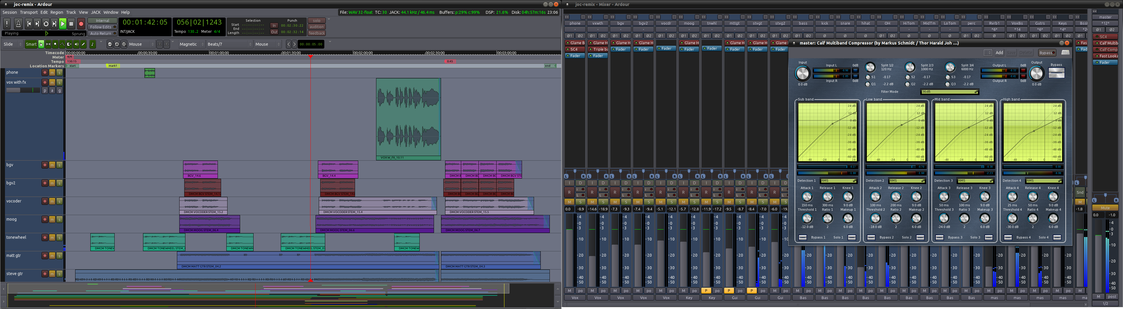 Ardour: DAW для записи и сведения на Linux