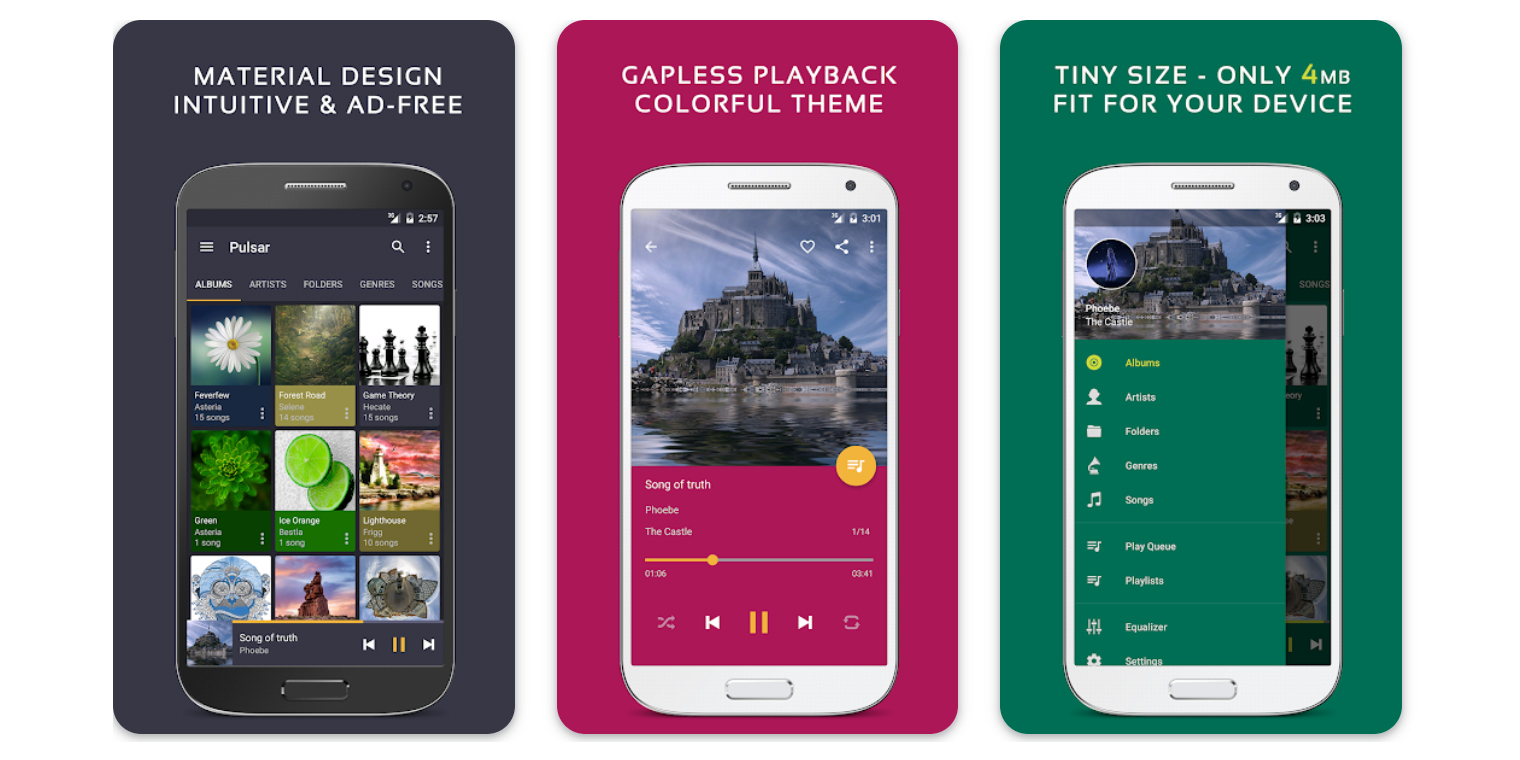 Скриншот Pulsar Music Player
