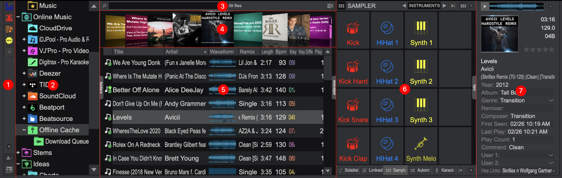 Браузер и SideView в VirtualDJ
