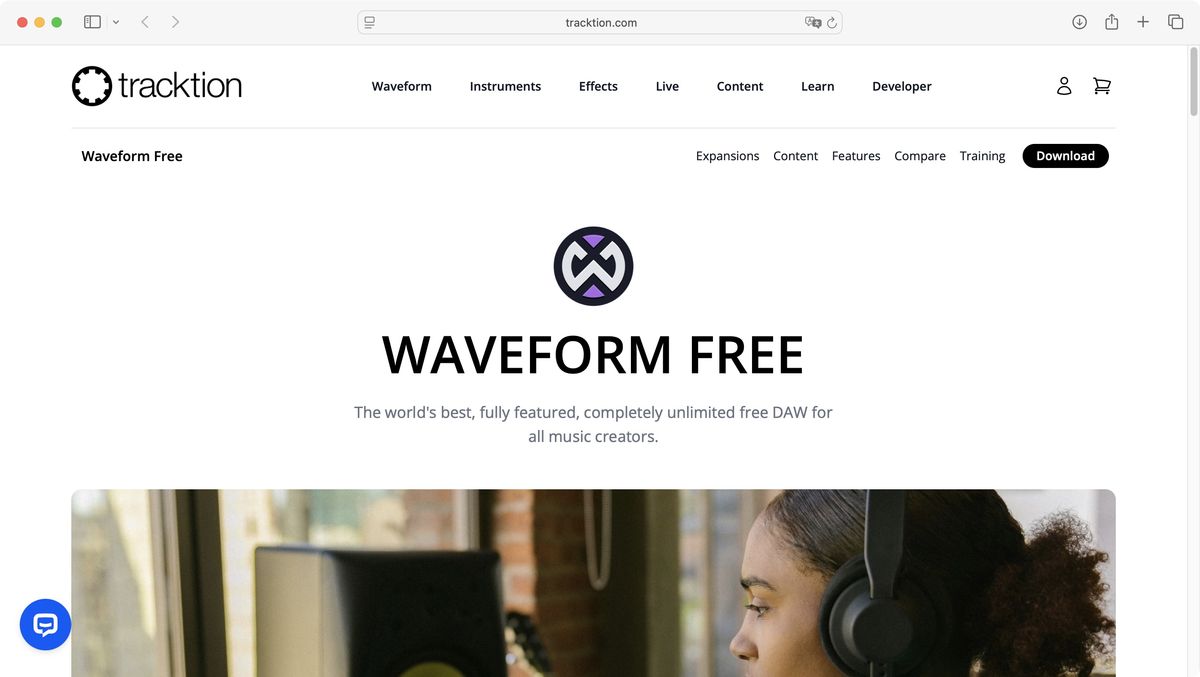 Waveform Free — интерфейс бесплатной DAW