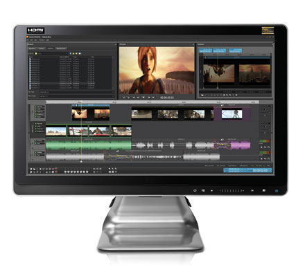 Классический экран Dalet OneCut Editor с видеомонтажом, списком материалов, preview и многодорожечным timeline