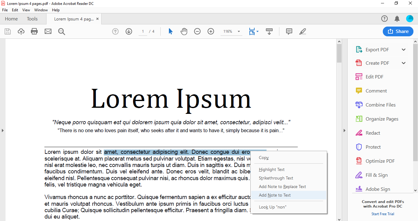 Инструменты аннотаций в Adobe Acrobat