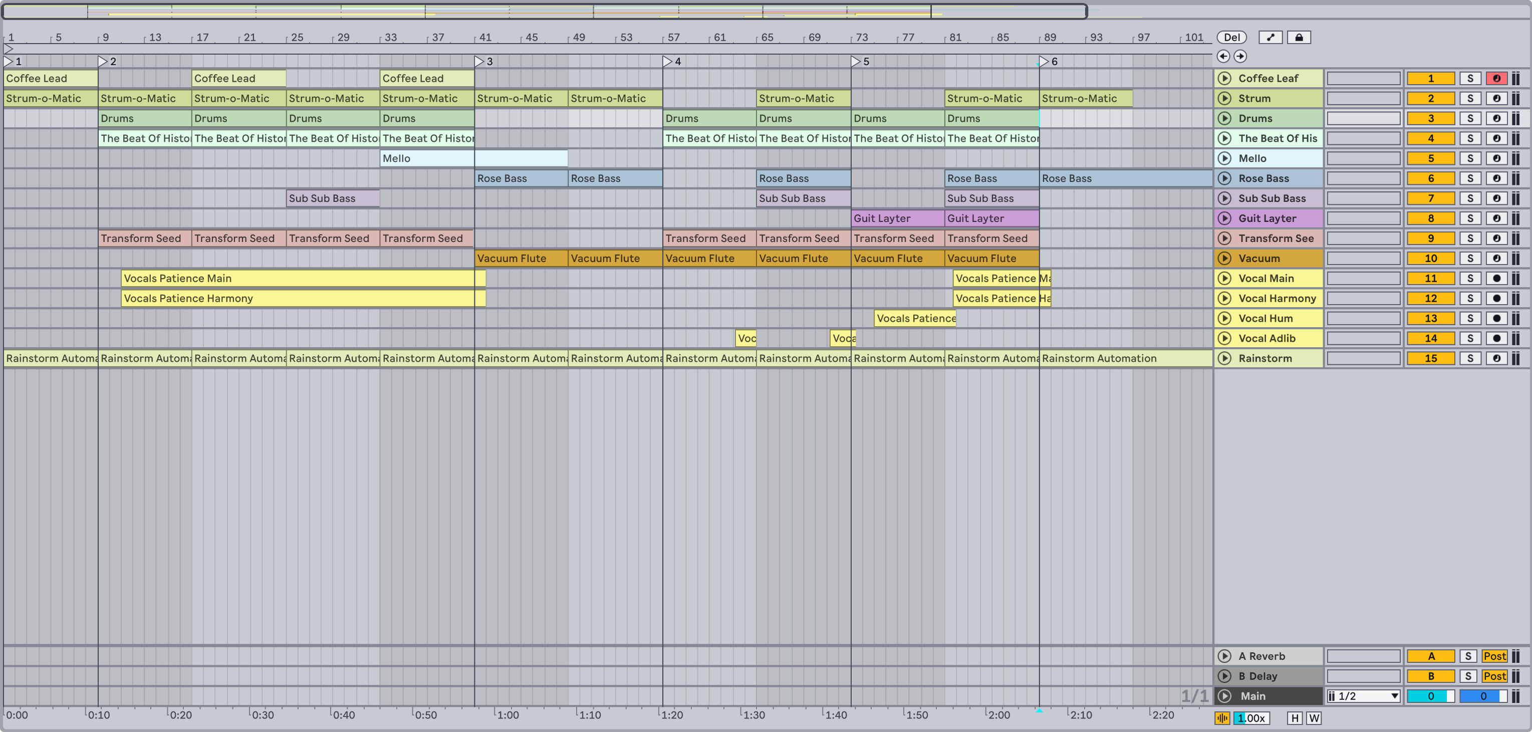 Многодорожечная аранжировка в Ableton Live