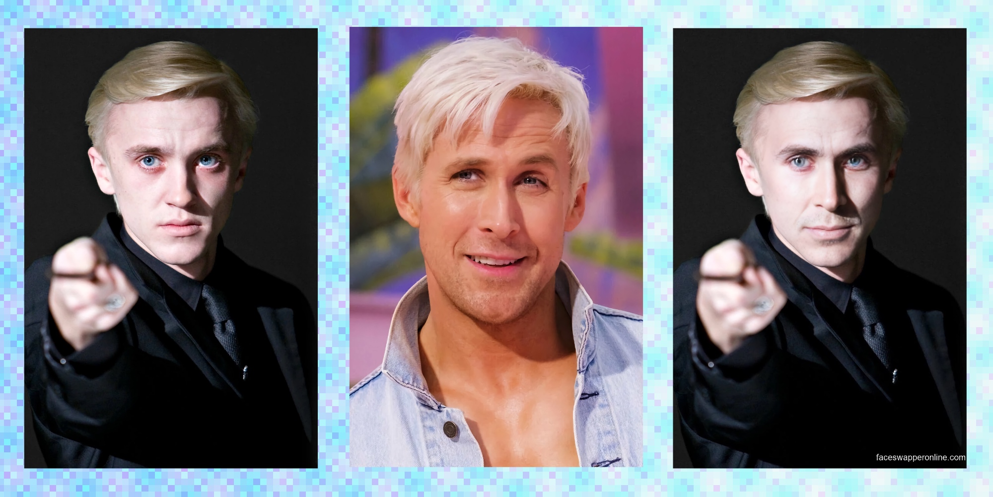 Face Swapper Online — интерфейс и пример работы