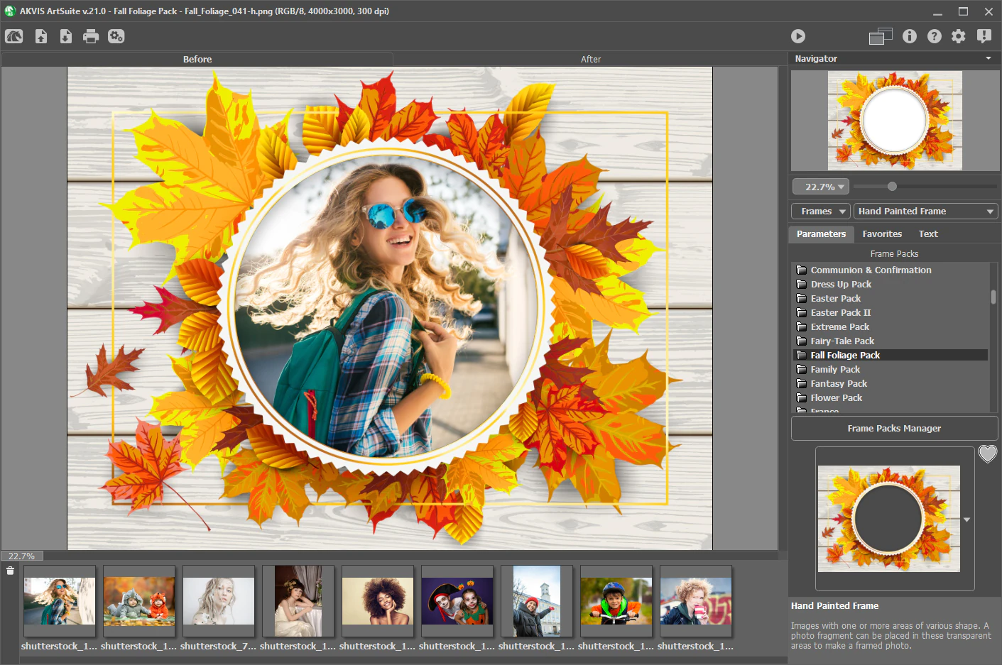 Hand Painted Frame в AKVIS ArtSuite