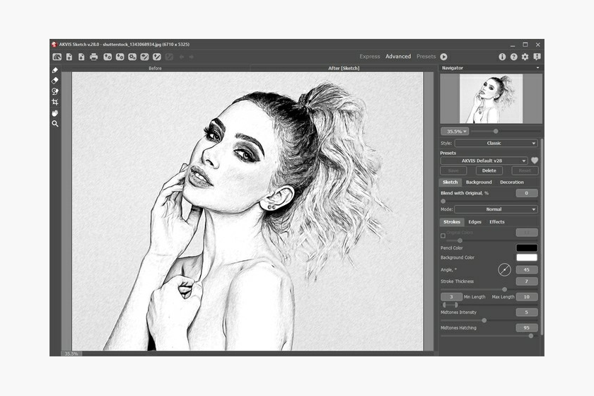 AKVIS Sketch: результат в стиле Classic