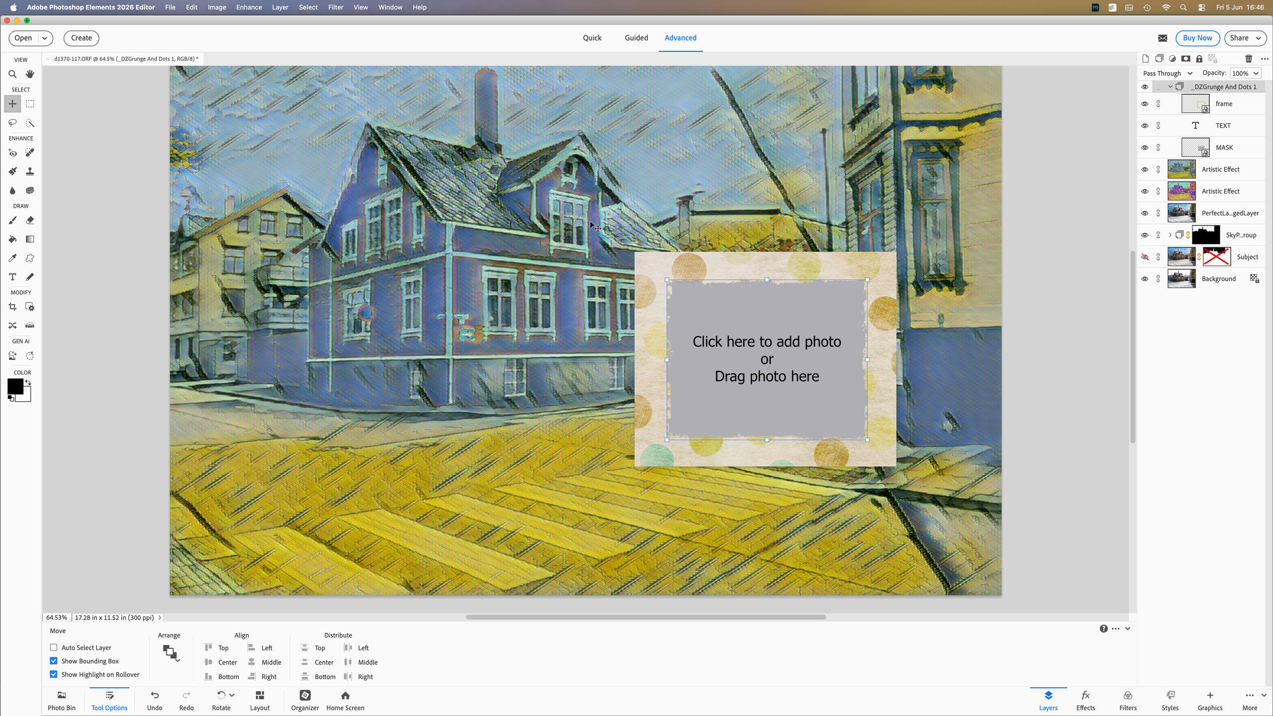 Многослойная декоративная рамка в Photoshop Elements