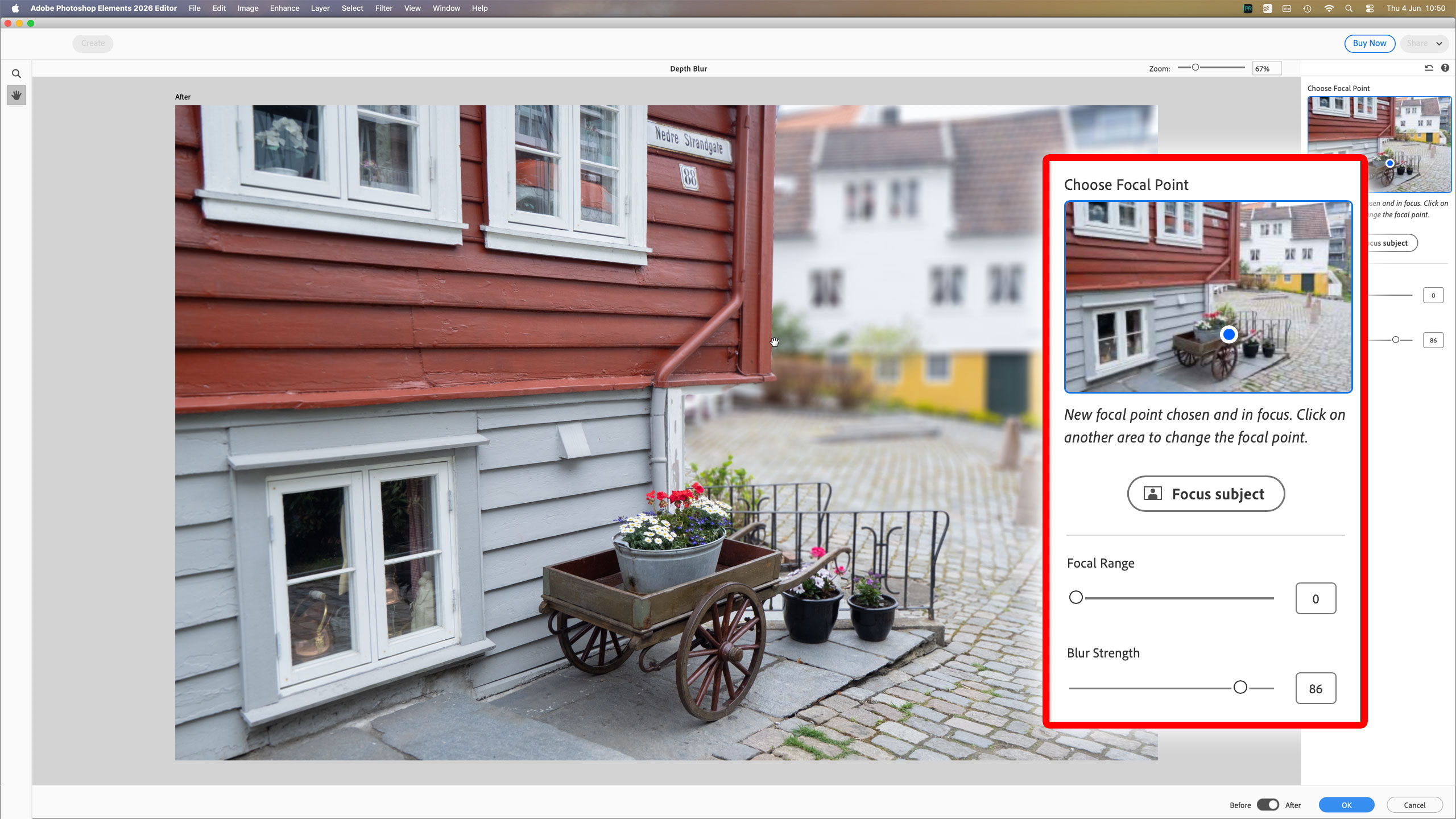 Эффект Depth Blur в Photoshop Elements