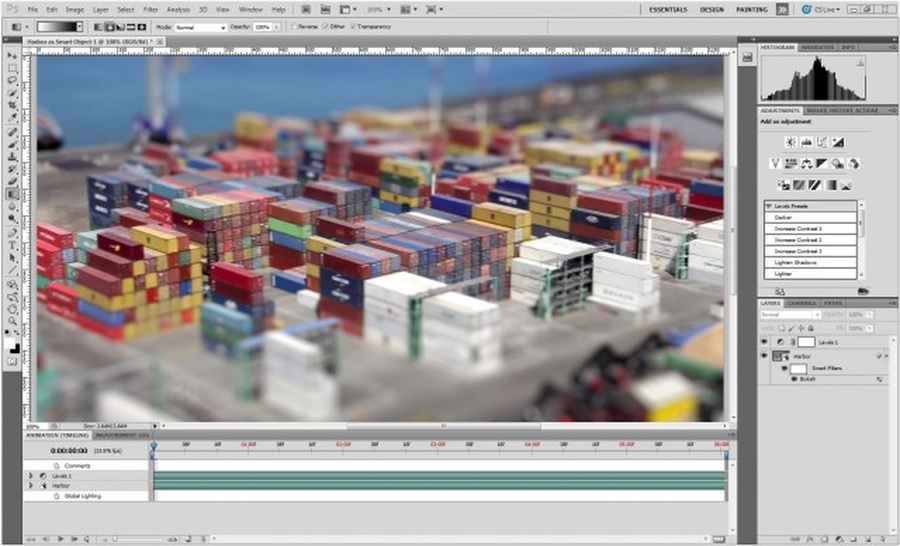 Применение эффекта Bokeh в документе Photoshop со Smart Filter