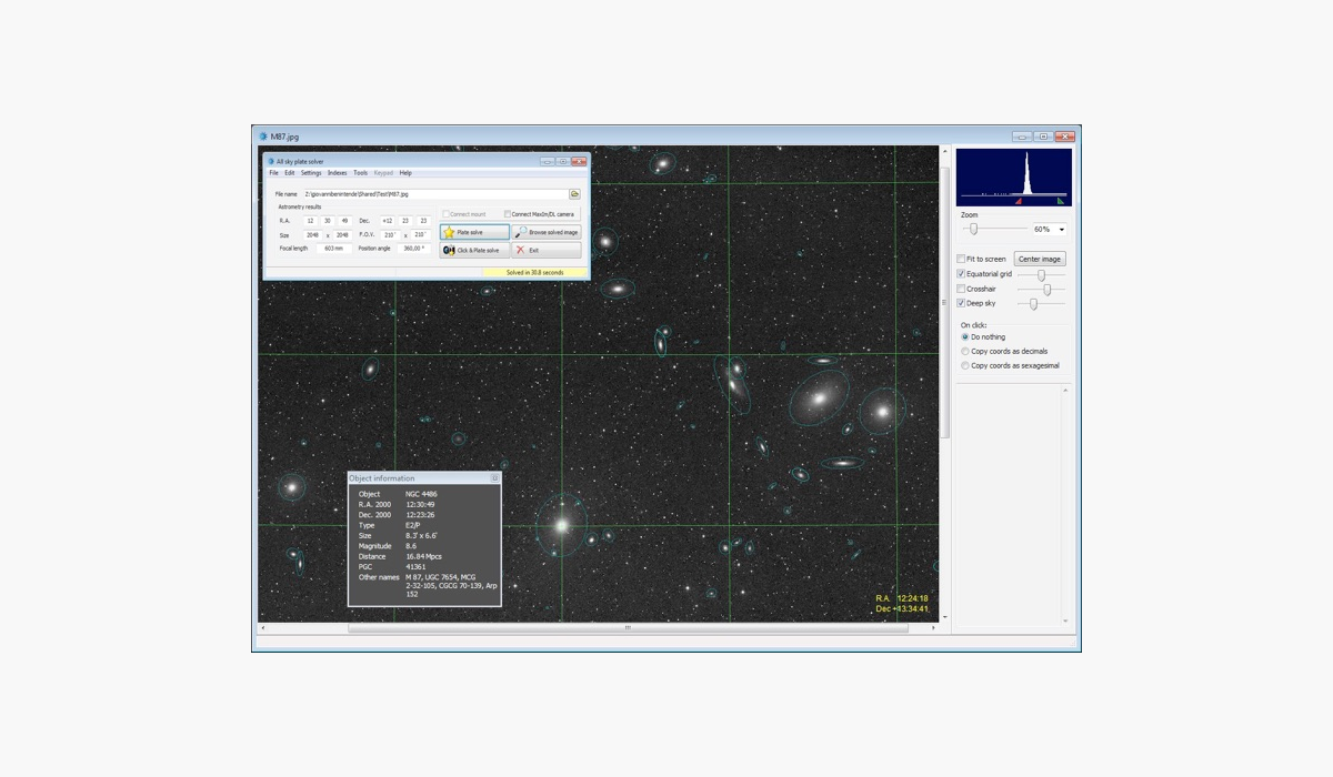 Официальный Astrometric Image Browser All Sky Plate Solver