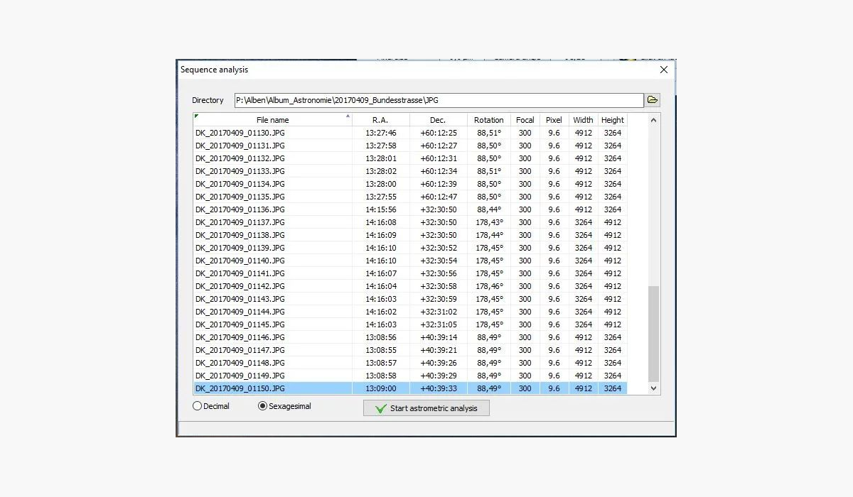 Результаты Sequence Analysis в таблице