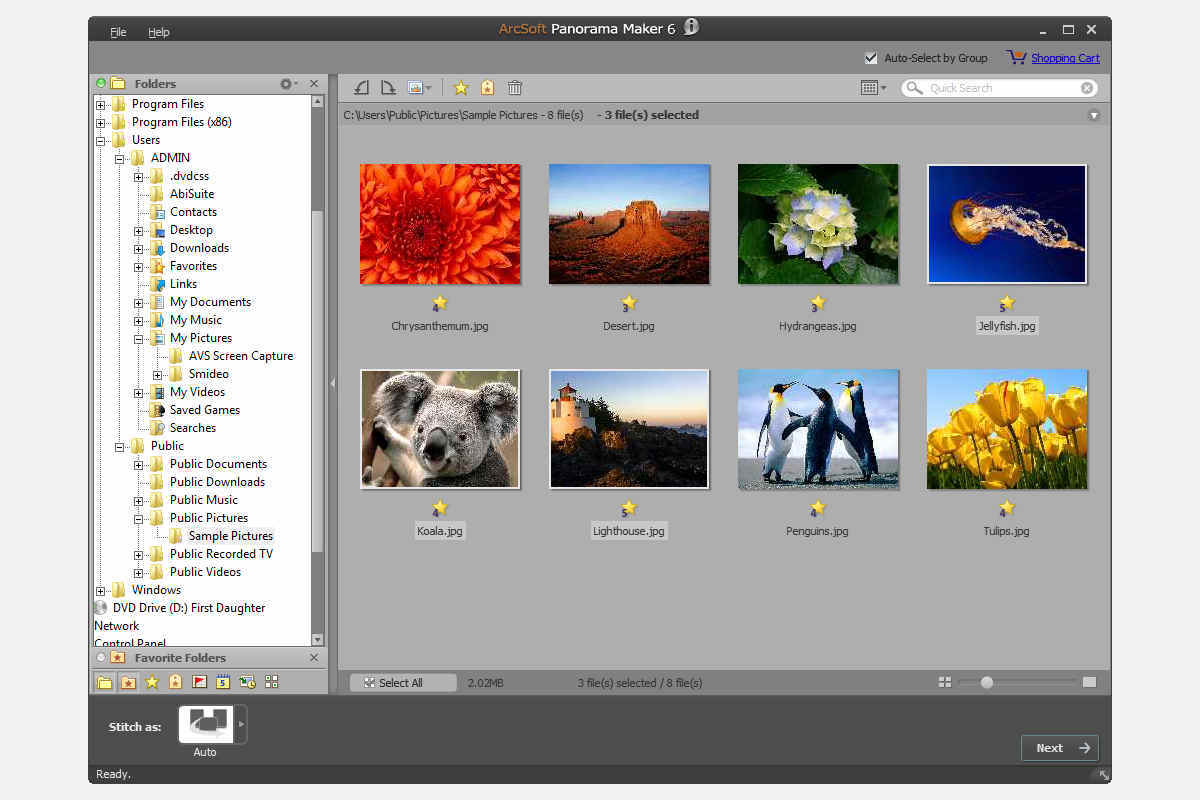 Интерфейс ArcSoft Panorama Maker: Как устроен рабочий процесс