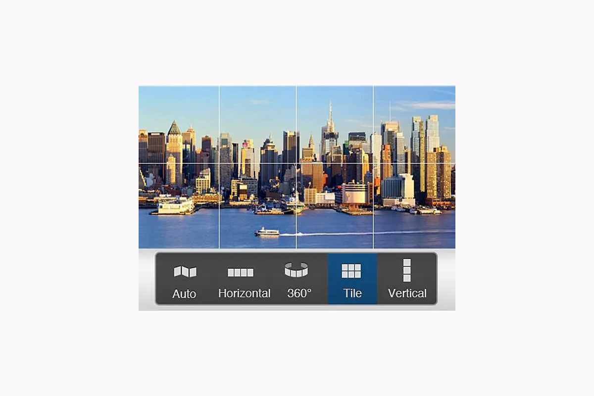 Интерфейс ArcSoft Panorama Maker: Пять режимов сшивки