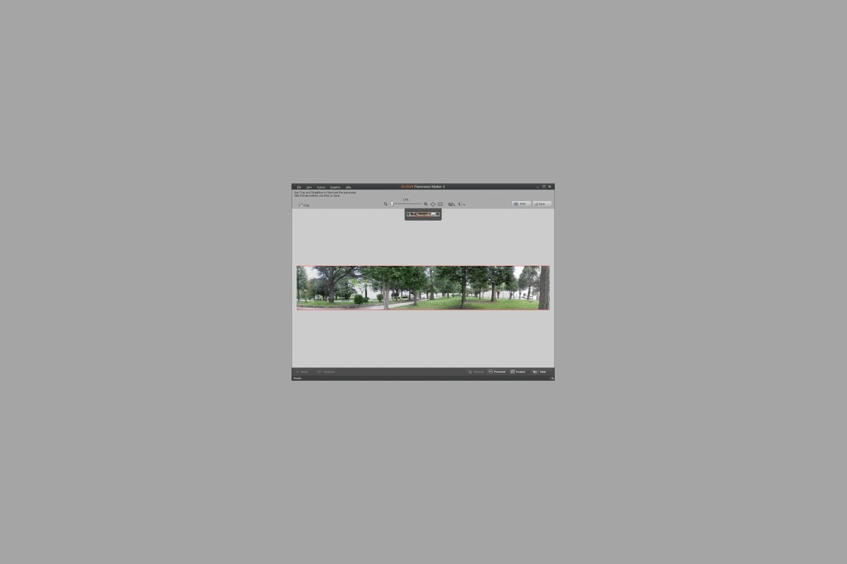 Интерфейс ArcSoft Panorama Maker: Рамки, заголовки и текст