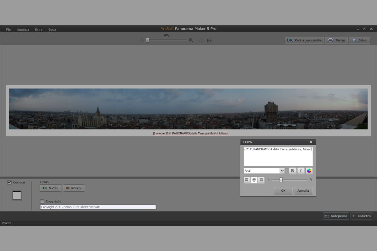 Интерфейс ArcSoft Panorama Maker: Сценарий: панорама из ролика