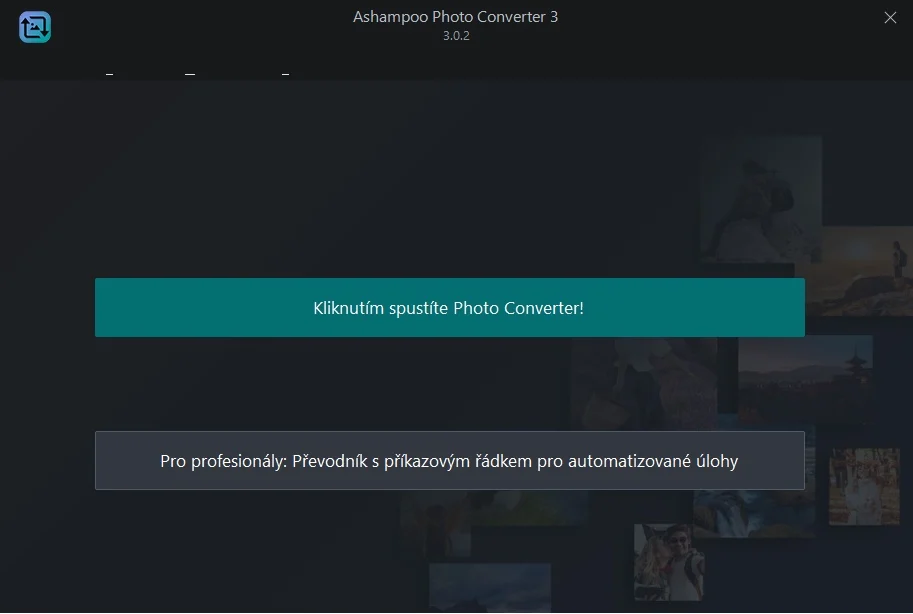 Начальный экран Ashampoo Photo Converter перед выбором способа обработки