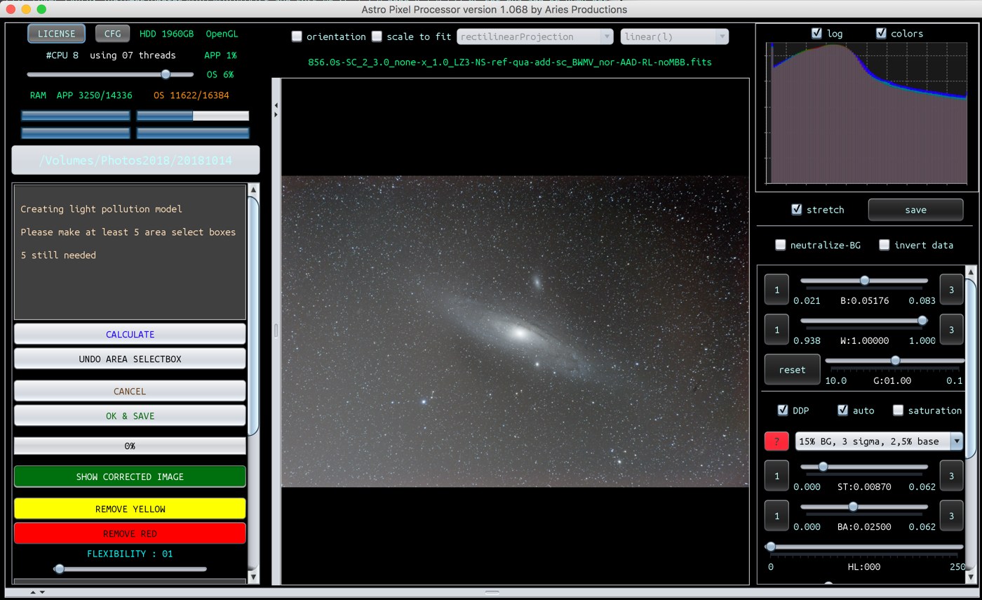 Панель Tools с инструментами обработки Astro Pixel Processor