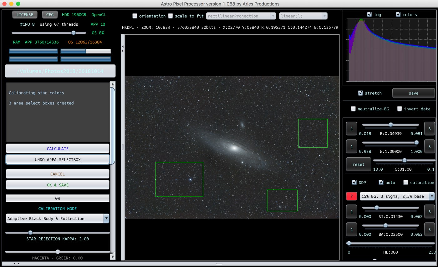 Инструмент Remove Light Pollution в Astro Pixel Processor