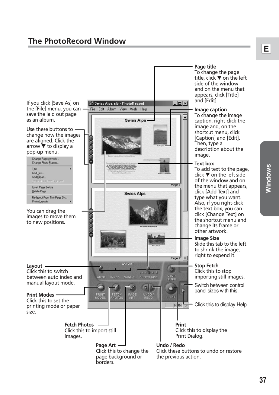 Интерфейс Canon PhotoRecord